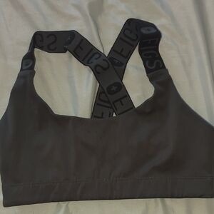 Figs Women's Charcoal Sports Bra